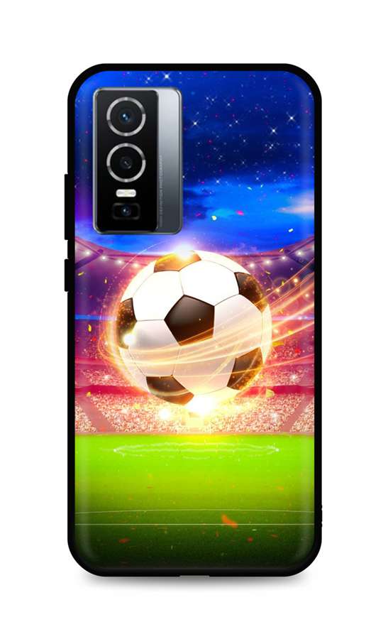 Zadní silikonový kryt DARK na Vivo Y76 5G Football Dream