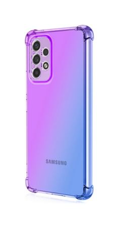 Zadní silikonový kryt na Samsung A53 5G Shock duhový fialovo-modrý