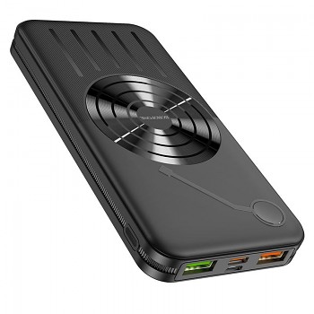 Borofone BJ7 Powerbanka 10000mAh 22,5W Quick Charge 4.0 s Bezdrátovým nabíjením Black