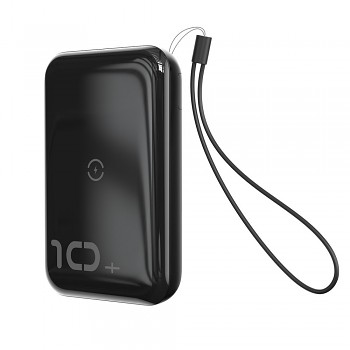 Baseus PPXFF10W-01 Mini S Bracket 10W Bezdrátová Powerbank 10000mAh 18W Black