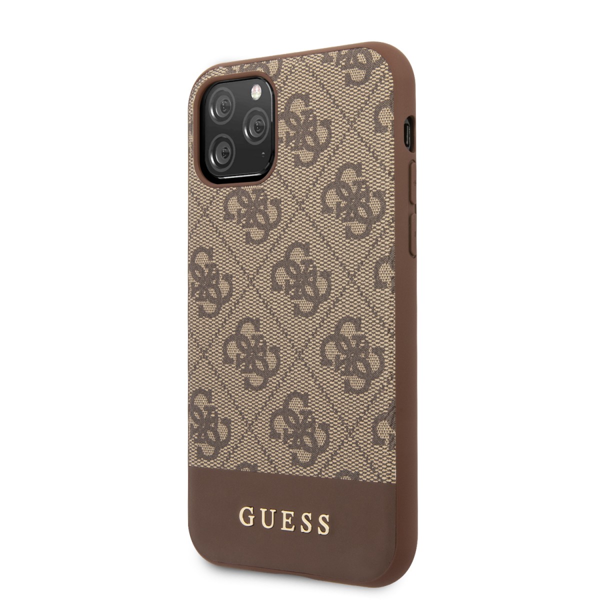 Levně Guess 4G Stripe Zadní Kryt pro iPhone 11 Brown