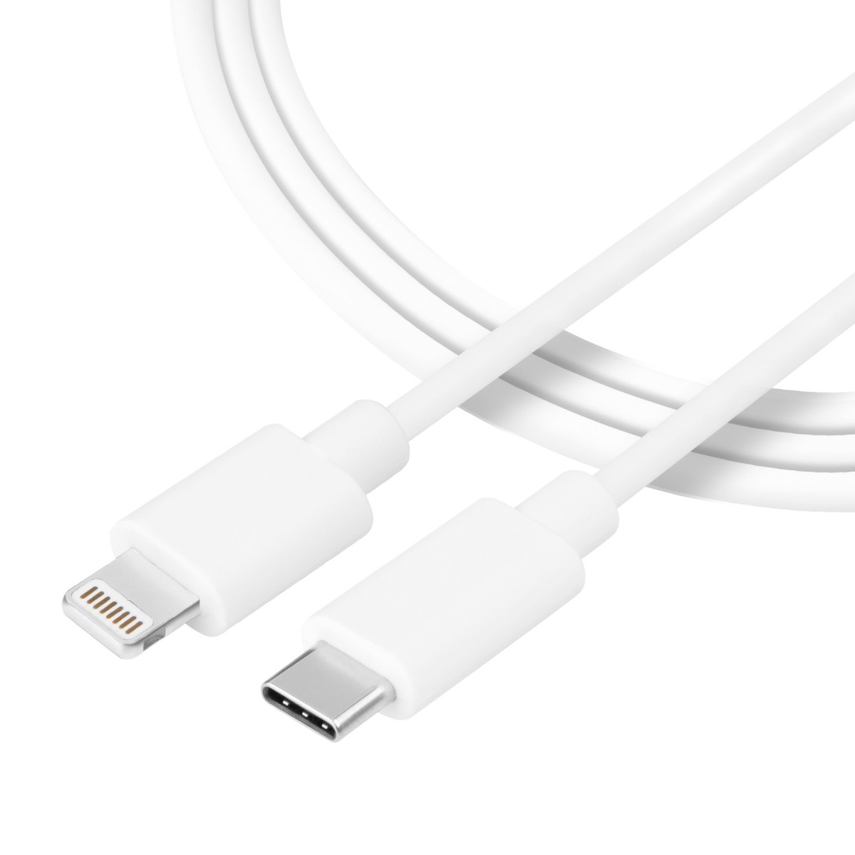Levně Tactical Smooth Thread Cable USB-C/Lightning 0.3m White