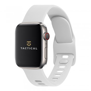 Tactical 797 Silikonový Řemínek s Přezkou pro Apple Watch 1/2/3/4/5/6/7/8/SE 42/44/45mm White