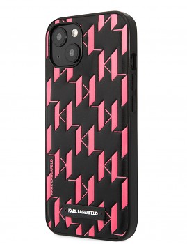 Karl Lagerfeld Monogram Plaque Kryt pro iPhone 13 mini Pink