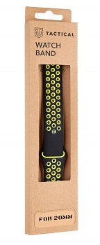 Tactical 195 Double Silikonový Řemínek 20mm Black/Yellow