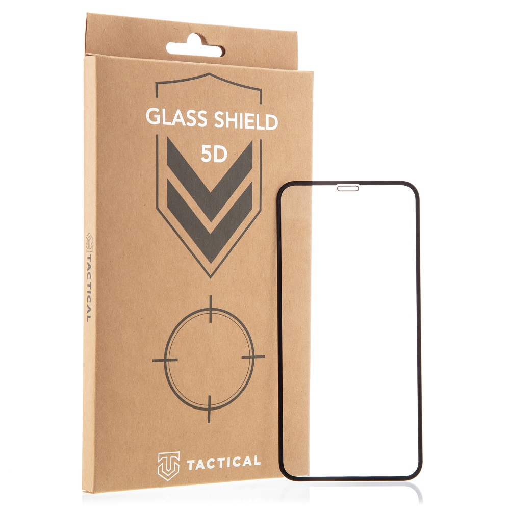 Levně Tvrzené sklo Tactical Glass Shield pro Apple iPhone 11 Pro - XS - X 5D černé