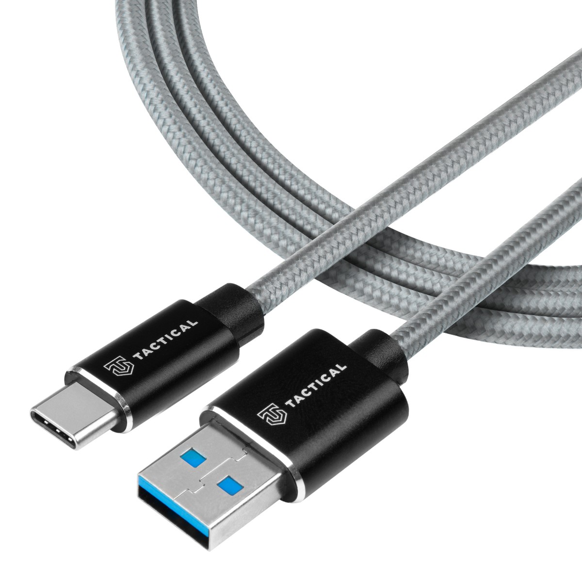 Levně Tactical Fast Rope Aramid Cable USB-A/USB-C 2m Grey