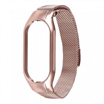 Tactical 830 Loop Magnetický Kovový Řemínek pro Xiaomi Mi Band 7 Rose