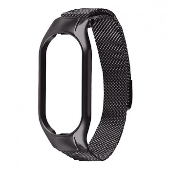 Tactical 828 Loop Magnetický Kovový Řemínek pro Xiaomi Mi Band 7 Black
