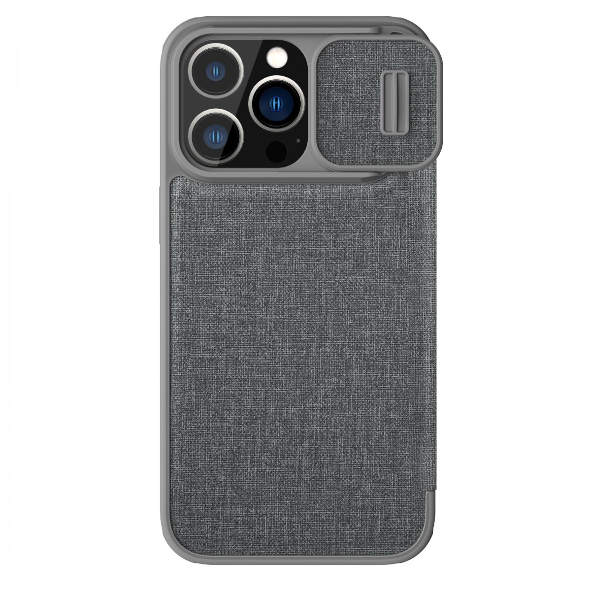 Levně Nillkin Qin Book PRO Cloth Pouzdro pro Apple iPhone 14 Pro Max Classical Grey