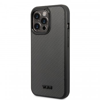 TUMI Aluminium Carbon Pattern Zadní Kryt pro iPhone 14 Pro Black
