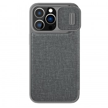 Nillkin Qin Book PRO Cloth Pouzdro pro Apple iPhone 14 Pro Classical Grey