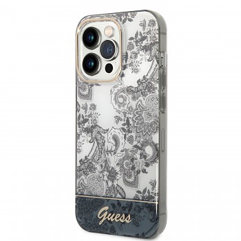 Guess PC/TPU Toile De Jouy Zadní Kryt pro iPhone 14 Pro Grey