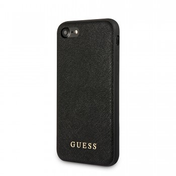 Guess Saffiano PU Silicone Zadní Kryt pro iPhone 7/8/SE2020/SE2022 Black