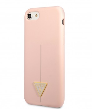 Guess Silicone Line Triangle Zadní Kryt pro iPhone 7/8/SE2020/SE2022 Pink