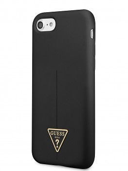 Guess Silicone Line Triangle Zadní Kryt pro iPhone 7/8/SE2020/SE2022 Black