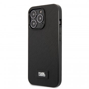 Karl Lagerfeld Saffiano Plaque Kryt pro iPhone 13 Pro Max Black