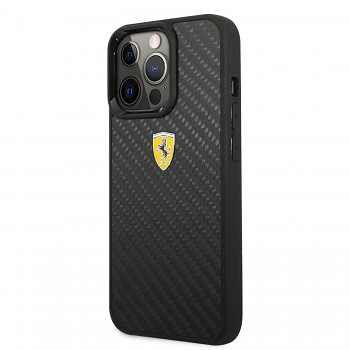 Ferrari Real Carbon Zadní Kryt pro iPhone 13 Pro Max Black