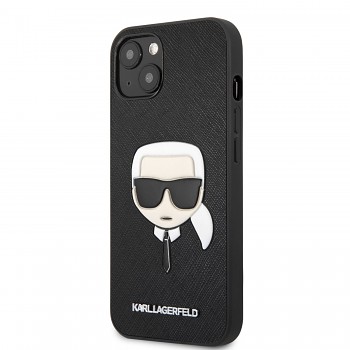 Karl Lagerfeld PU Saffiano Karl Head Zadní Kryt pro iPhone 13 Black