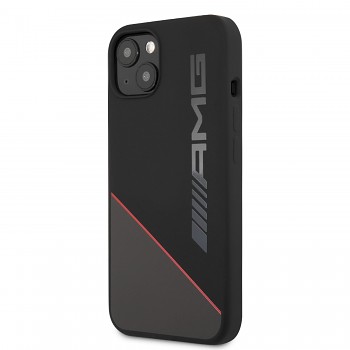 AMG Liquid Silicone Zadní Kryt pro iPhone 13 Black/Red