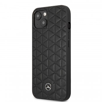 Mercedes Genuine Leather Quilted Kryt pro iPhone 13 mini Black