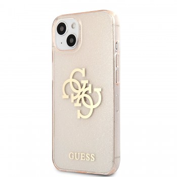 Guess TPU Big 4G Full Glitter Zadní Kryt pro iPhone 13 mini Gold