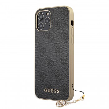 Guess 4G Charms Zadní Kryt pro iPhone 12 Pro Max 6.7 Grey