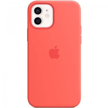 MHL03ZM/A Apple Silikonový Kryt vč. Magsafe pro iPhone 12/12 Pro Pink Citrus 