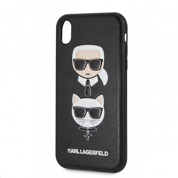Karl Lagerfeld Karl and Choupette Hard Case Black pro iPhone XR
