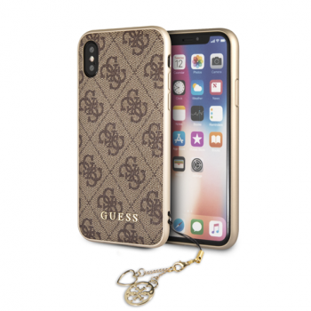 Guess Charms Hard Case 4G Brown pro iPhone X