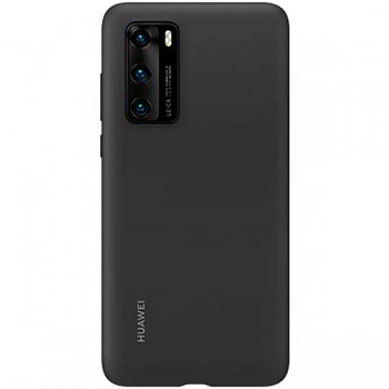 Huawei Original Silikonový Kryt pro Huawei P40 Black
