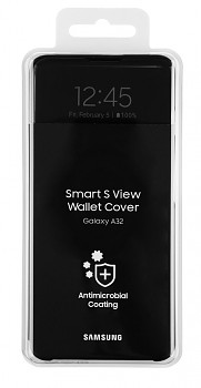 EF-EA325PBE Samsung S-View Pouzdro pro Galaxy A32 LTE Black