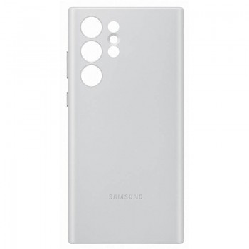 EF-VS908LJE Samsung Kožený Kryt pro Galaxy S22 Ultra Light Gray
