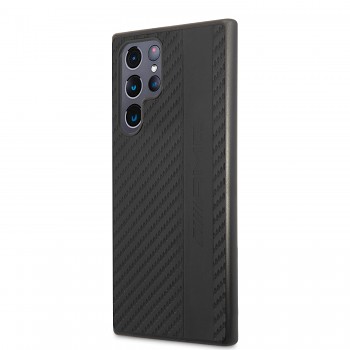 AMG PU Carbon Effect Zadní Kryt pro Samsung Galaxy S22 Ultra Black