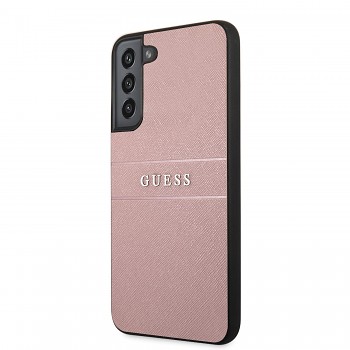 Guess PU Leather Saffiano Zadní Kryt pro Samsung Galaxy S22+ Pink