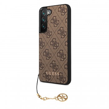 Guess 4G Charms Zadní Kryt pro Samsung Galaxy S22 Brown