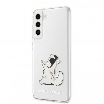 Karl Lagerfeld PC/TPU Choupette Eat Zadní Kryt pro Samsung Galaxy S21 FE 5G Transparent