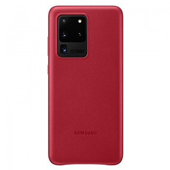 EF-VG988LRE Samsung Kožený Kryt pro Galaxy S20 Ultra Red