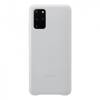 EF-VG985LSE Samsung Kožený Kryt pro Galaxy S20+ Silver