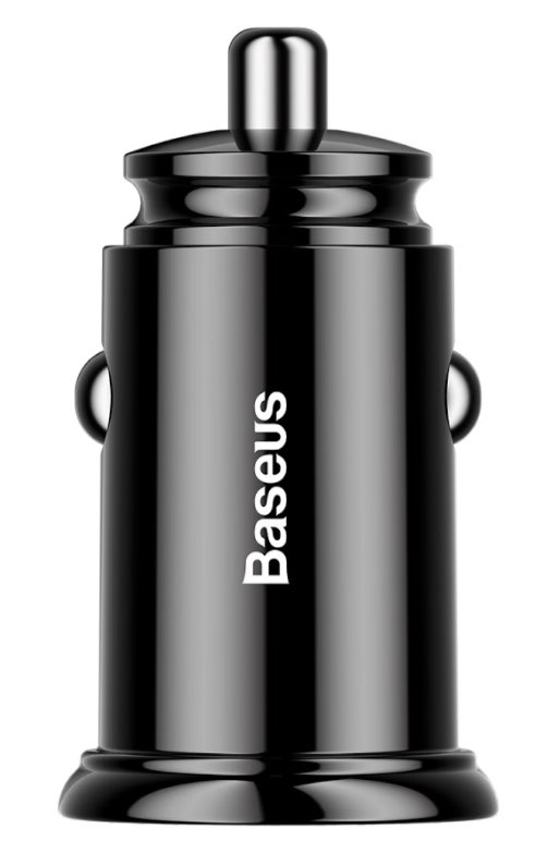 Levně Adaptér do auta Baseus CCALL-YD01 Circular 2xUSB QC3.0 30W Black