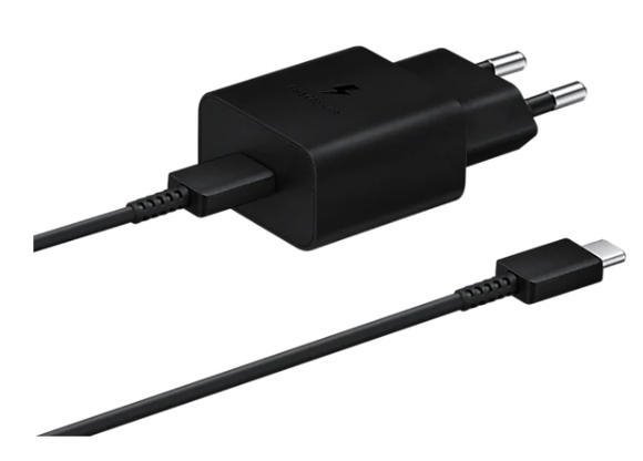 Levně EP-T1510XBE Samsung USB-C Cestovní nabíječka 15W Black + USB-C Datový Kabel