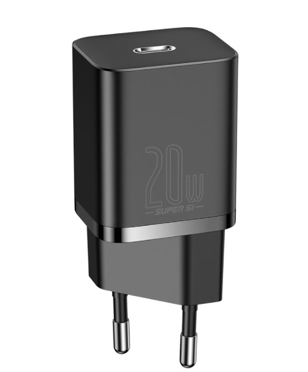 Levně Baseus CCSUP-B01 Super Si Quick Nabíječka USB-C 20W Black