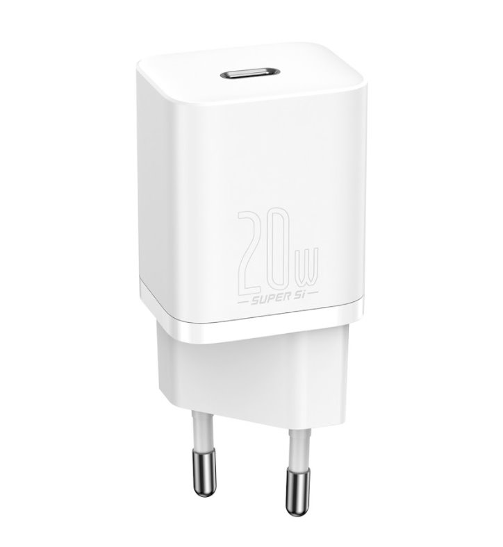 Levně Baseus CCSUP-B02 Super Si Quick Nabíječka USB-C 20W White