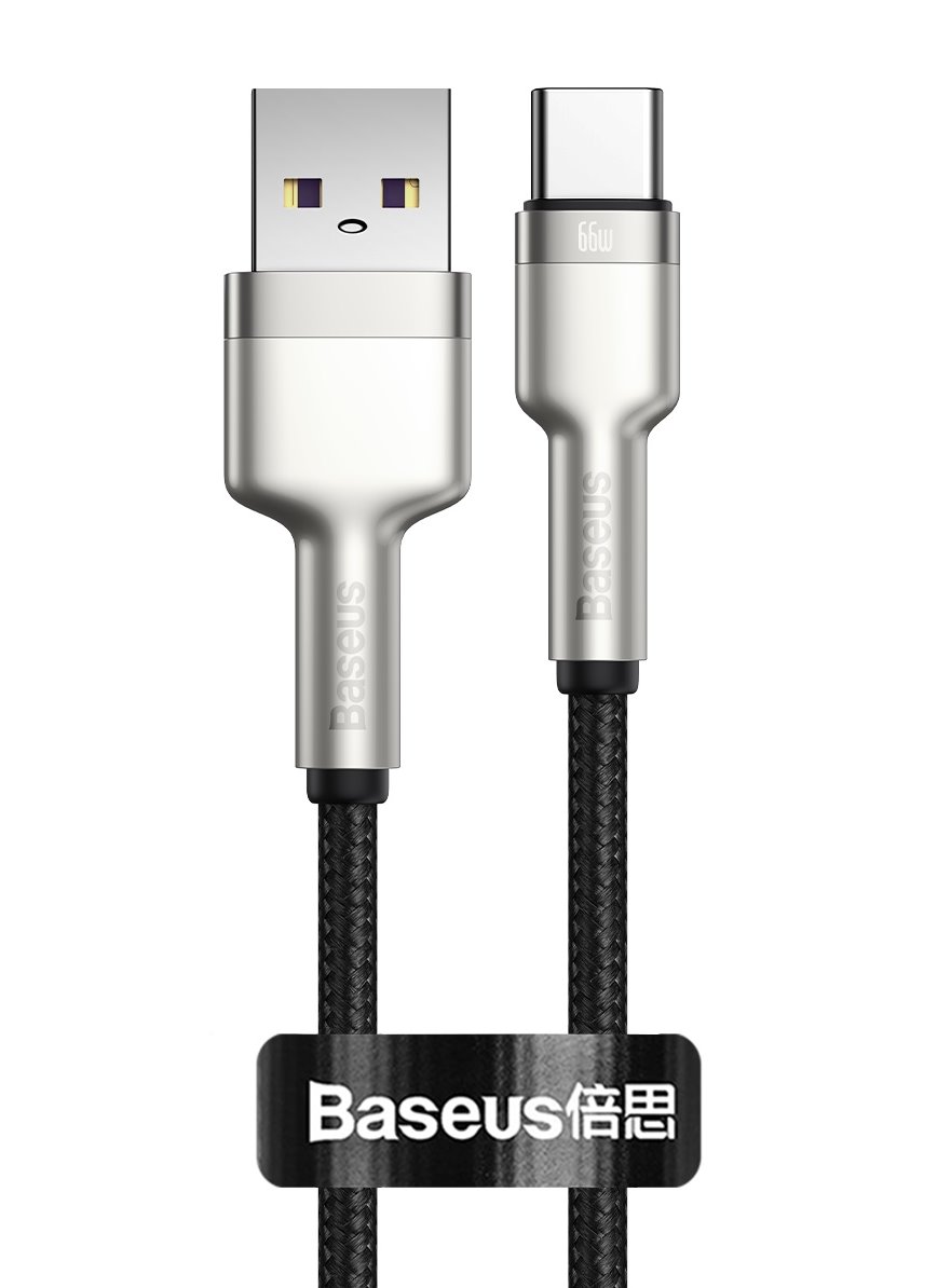 Levně Baseus CAKF000001 Cafule Datový Kabel USB-USB-C 66W 0,25m Black