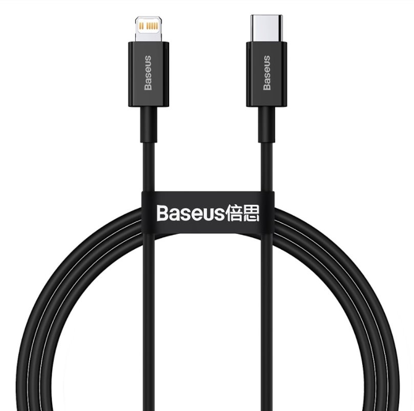 Levně Baseus CATLYS-A01 Superior Fast Charging Datový Kabel USB-C to Lightning 20W 1m Black
