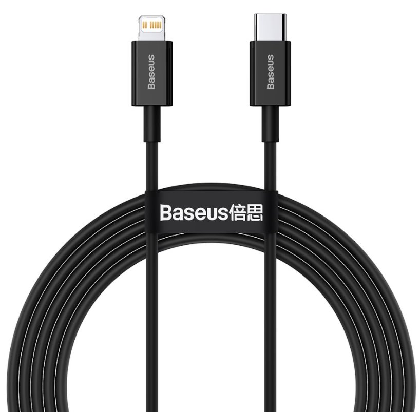 Levně Baseus CATLYS-C01 Superior Fast Charging Datový Kabel USB-C to Lightning 20W 2m Black