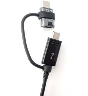 Levně EP-DG950DBE Samsung Combo Type C/microUSB Datový Kabel Black (Bulk)