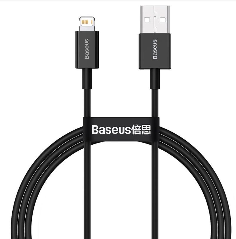Levně Baseus CALYS-A01 Superior Fast Charging Datový Kabel USB to Lightning 2.4A 1m Black