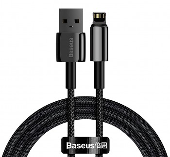 Baseus CALWJ-01 Tungsten Gold Kabel Lightning 2.4A 1m Black