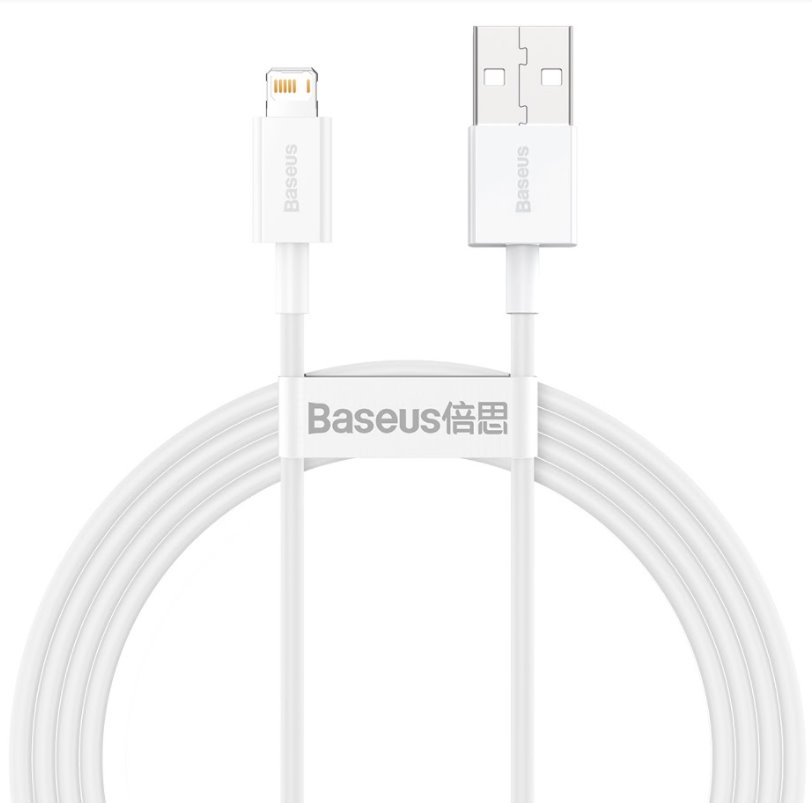 Levně Baseus CALYS-B02 Superior Fast Charging Kabel Lightning 2.4A 1.5m White